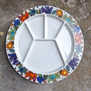 Villeroy & Boch Acapulco Septfontaines Luxembourg  Divided Plate Fondue Vintage